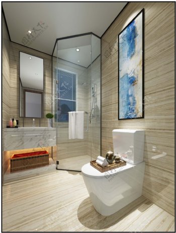 现代简欧浴室装修效果图