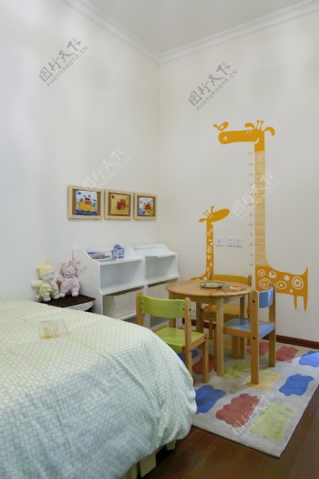 现代简约可爱风格儿童房装修效果图