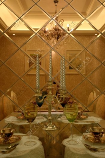 欧式奢华精美风格餐厅别墅效果图设计