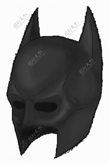 狗耳朵黑面具免抠png透明图层素材