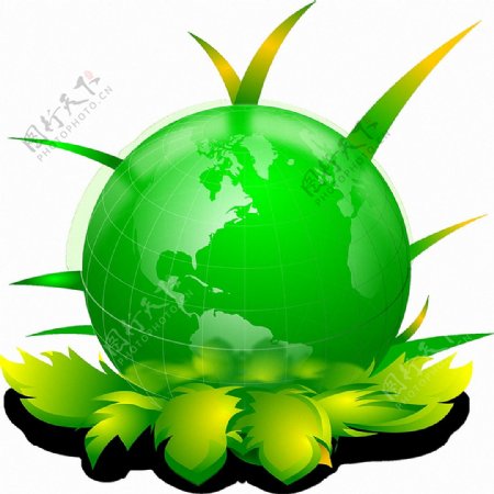 绿色创意地球免抠png透明图层素材