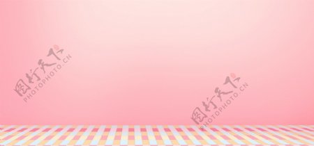 简约粉色banner背景素材