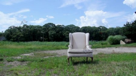 自然风景中的椅子视频