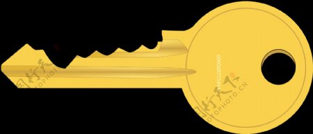 金色钥匙图免抠png透明素材