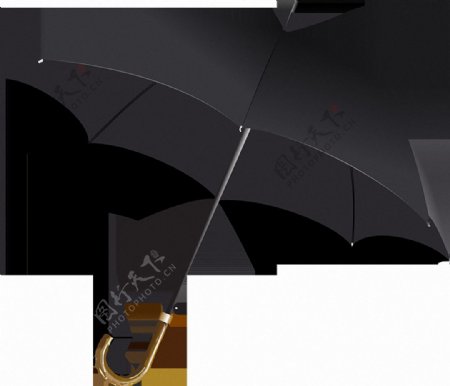 黑色高级雨伞免抠png透明素材