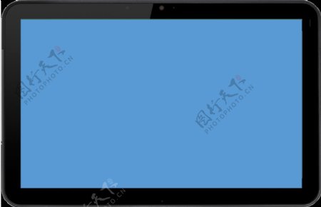 蓝色屏幕平板电脑免抠png透明素材