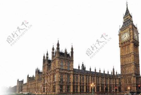 伦敦大本钟建筑物免抠png透明图层素材