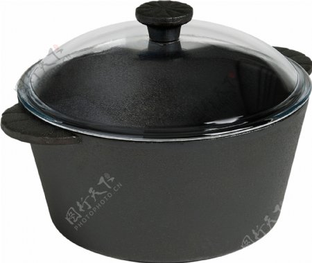 黑色煮锅免抠png透明图层素材