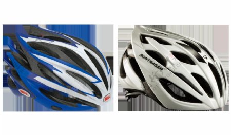 两只漂亮自行车头盔免抠png透明图层素材