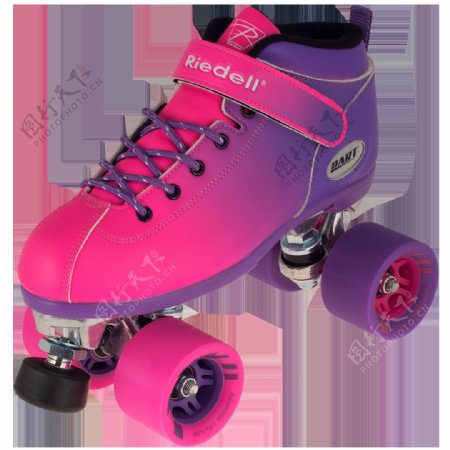 紫色渐变溜冰鞋免抠png透明素材