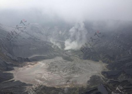 印尼万隆活火山景色