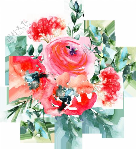 情人节装饰花卉卡通透明素材
