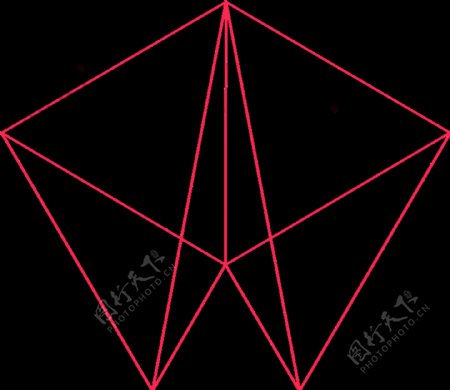 几何菱角卡通透明素材