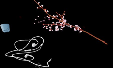 日风樱花植物卡通透明素材