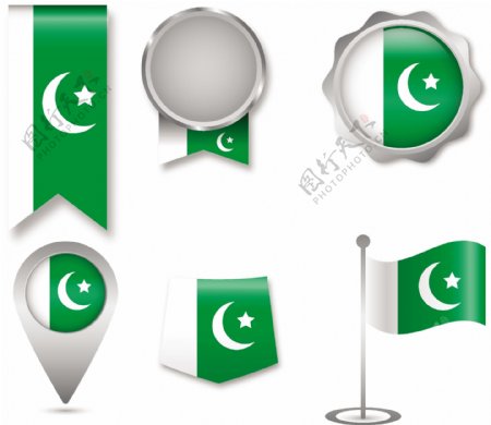 巴基斯坦国旗图标元素