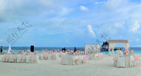 沙滩上的浪漫婚礼