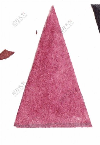 粉红三角透明装饰素材