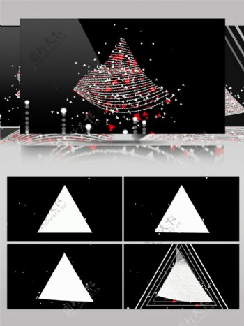 简单白色几何三角形设计酷炫简约视频素材