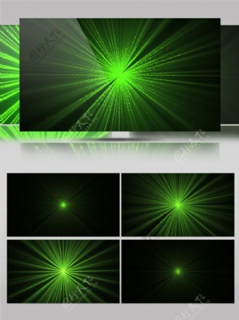 简约动感光线灯光绿色视频素材