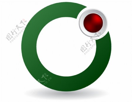 卡通绿色圆圈png元素