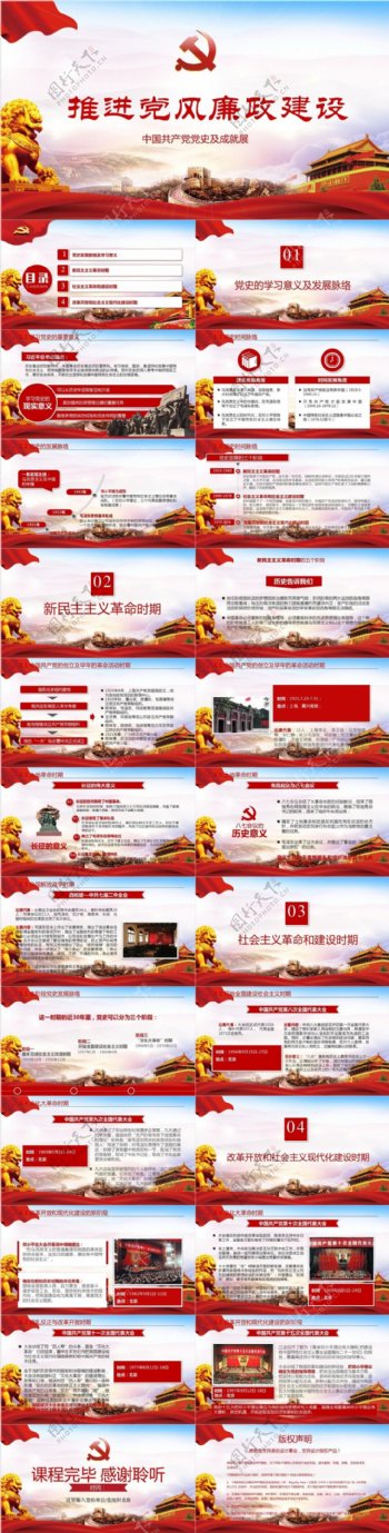 中国共产党党风廉政建设PPT模板范本