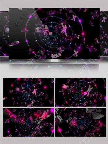 紫光梦幻隧道动态视频素材