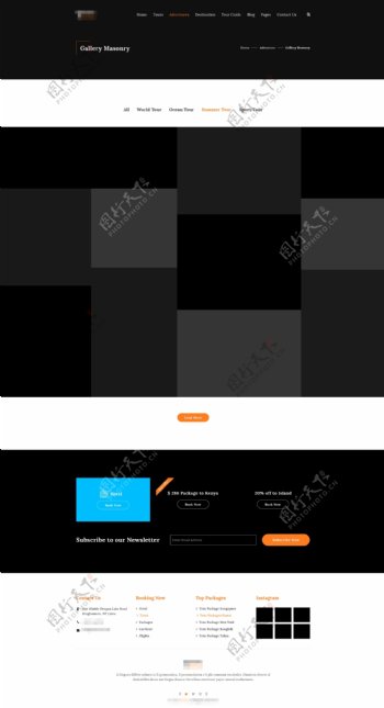 黑色精美的企业网站模板之案例展示界面