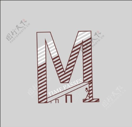 M字幕logo设计