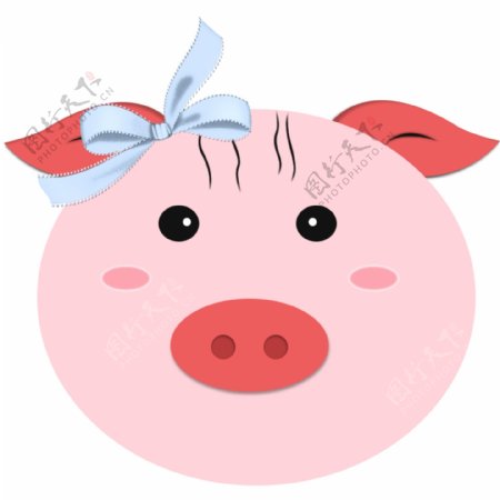 猪粉红色头像情侣卡通