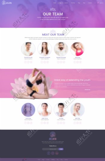 运动健身瑜伽网站设计健身教练团队