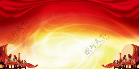 红色新年喜庆中国风大背景