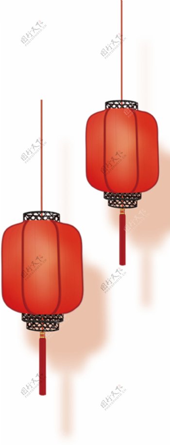 传统中式喜庆灯笼元素