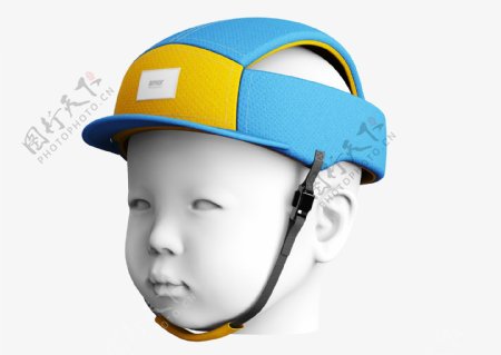 蓝色婴儿头部保护头盔jpg素材