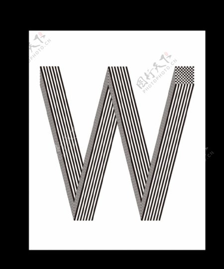 Ww字母设计创意字体设计