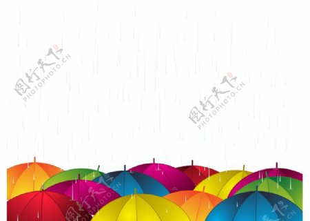 彩色雨滴雨伞