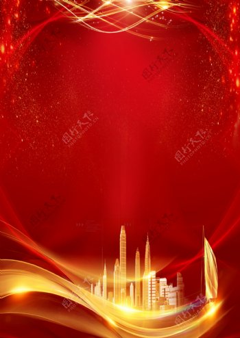 红色新年喜庆背景