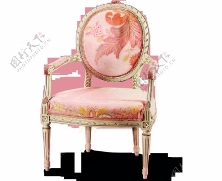粉色欧式椅子png元素