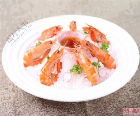 精致虾肉日式料理美食产品实物