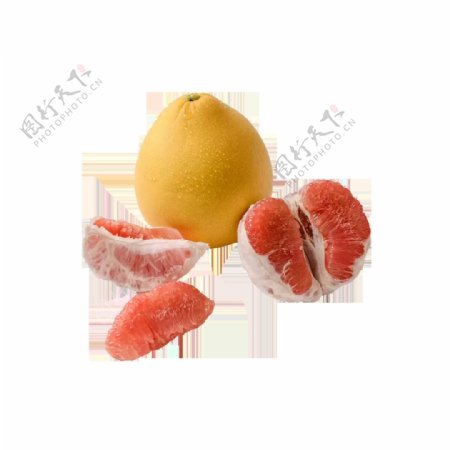 新鲜水果柚子元素