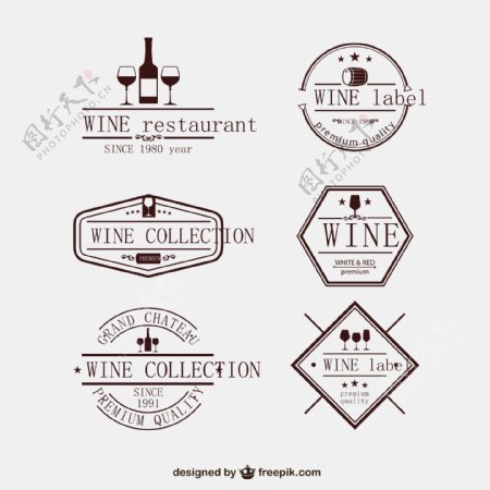 葡萄酒标签片