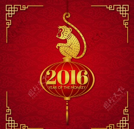 中国新年金丝猴背景