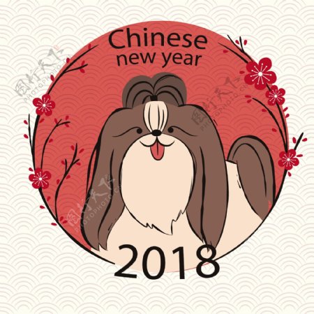手绘中国新年海报