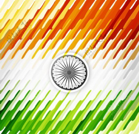 现代三色印度国旗背景
