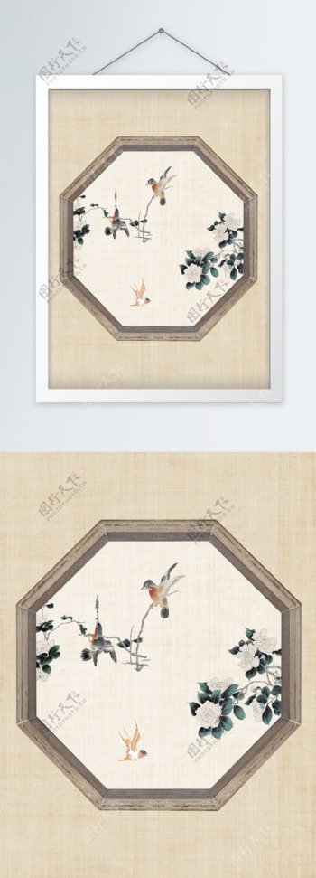 中国风花鸟装饰画