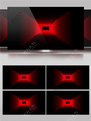 红黑色科技感方块视频素材