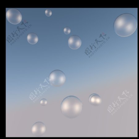 C4D漂浮气泡装饰空白气球3D水泡