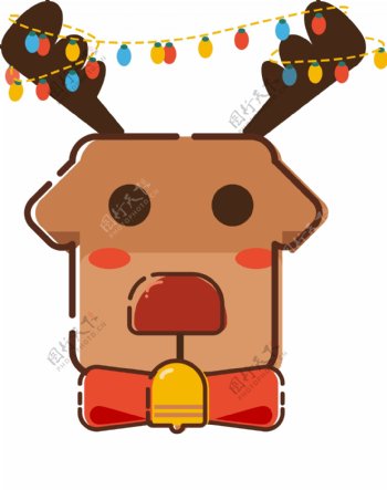 MBE圣诞麋鹿可爱可商用装饰图案设计元素