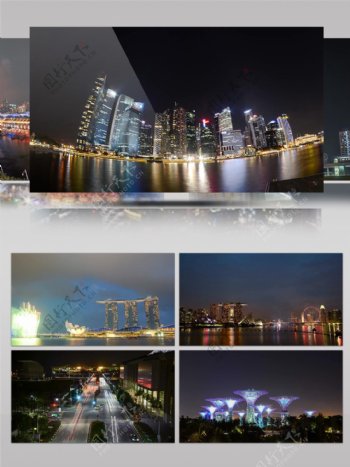 2k新加坡光之城唯美夜景景观
