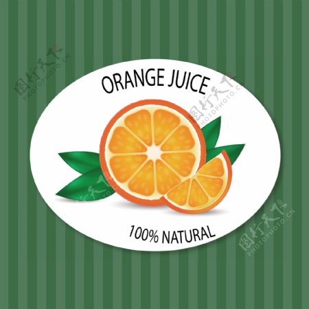 橙汁商标logo模板
