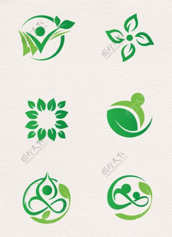 绿叶环保标志图片